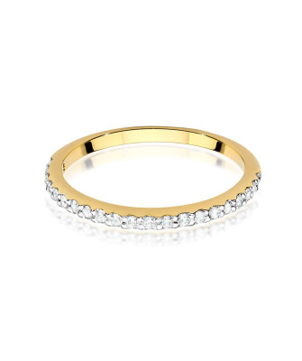 Pierścionek obrączka z diamentami 0,18ct