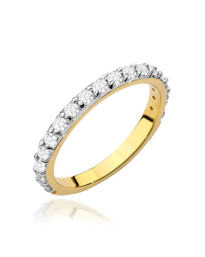 Pierścionek obrączka z diamentami 0,34ct