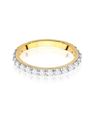 Pierścionek obrączka z diamentami 0,34ct