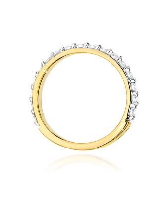 Pierścionek obrączka z diamentami 0,34ct
