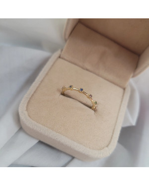 Gold ring 8k with colorful stones