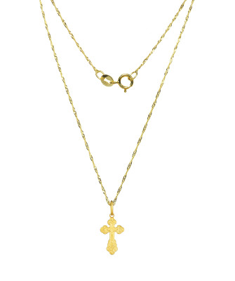 Medium Orthodox gold cross 14k test