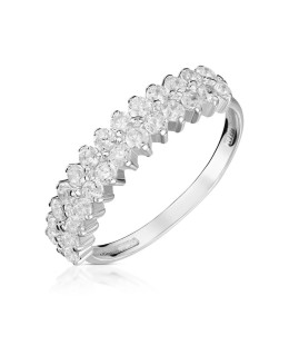 Silver ring 925 white zircon stones