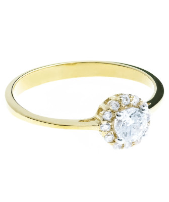 Gold flower ring 14k gold