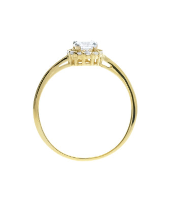 Gold flower ring 14k gold