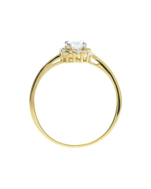 Gold flower ring 14k gold