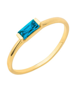 Delicate gold ring turquoise stone 14k
