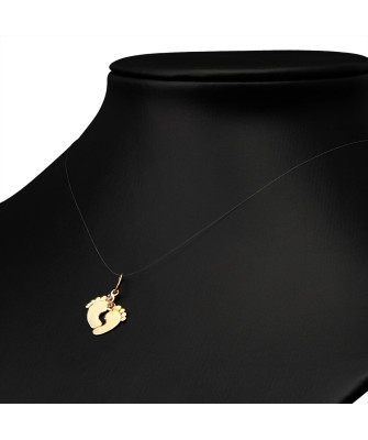 Gold pendant Blue stone pendant 14k