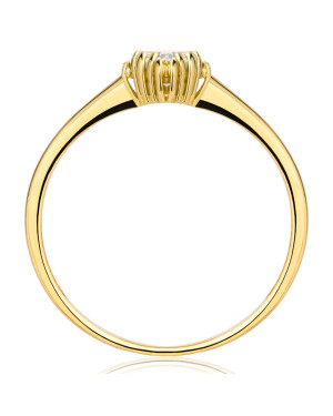 Gold ring white stone