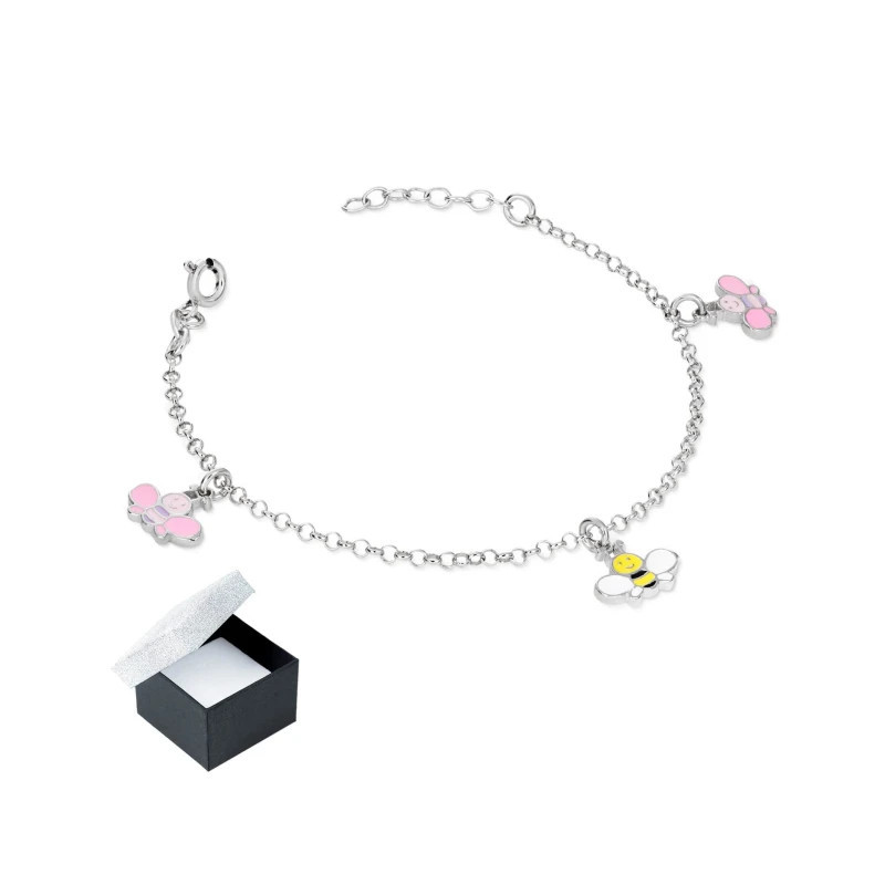Silver BEE bracelet SBD3 | GoldJewellery