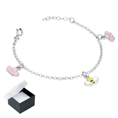 Silver BEE bracelet SBD3 | GoldJewellery
