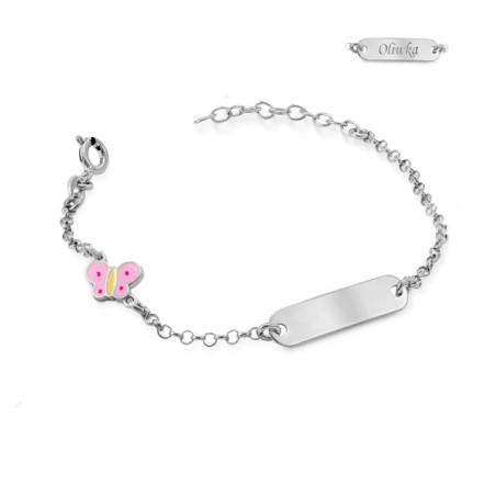 Silver bracelet with SBD7 plate | GoldJewellery