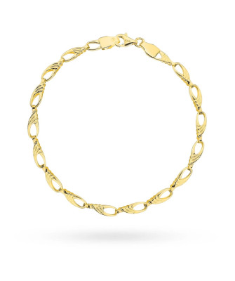 Gold bracelet with teardrop embellishment