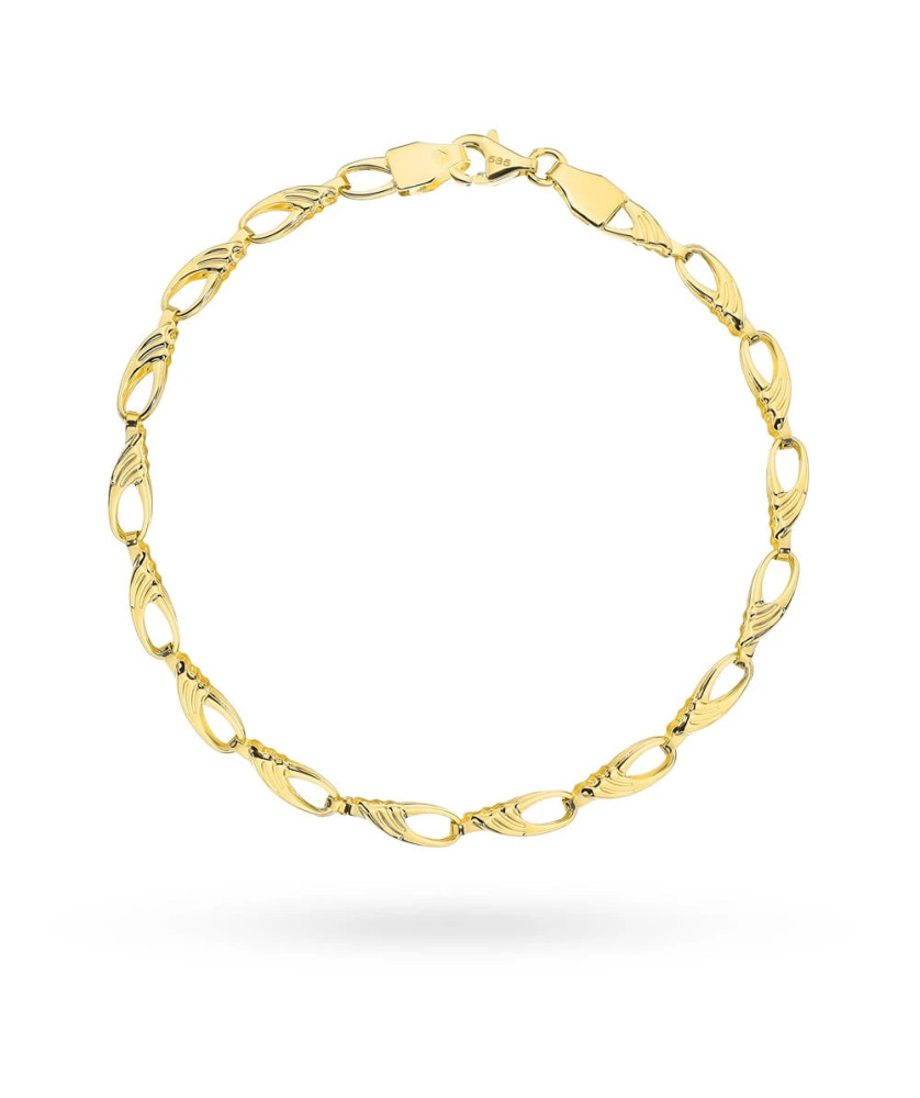Gold bracelet with teardrop embellishment