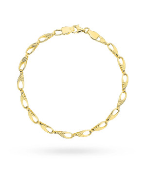 Gold bracelet with teardrop embellishment