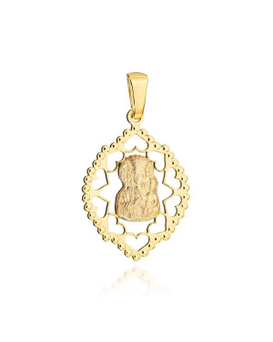 Gold medal Our Lady of Częstochowa in openwork setting