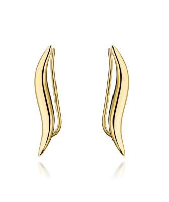 Gold wave ear cuffs
