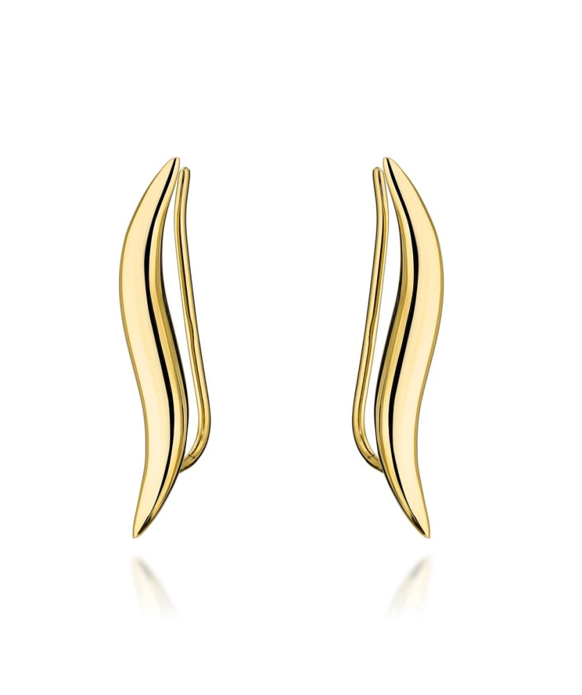 Gold wave ear cuffs