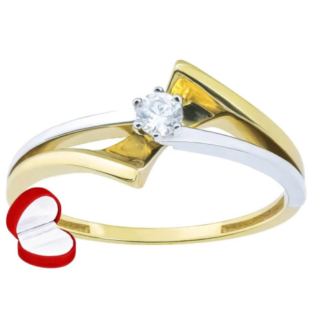 Ring with white stone 333 P3.1485 | GoldJewellery