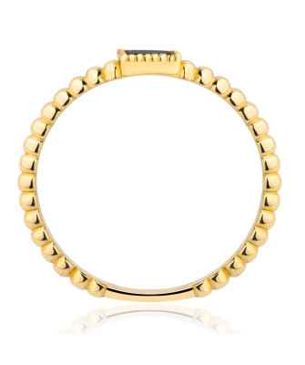 Gold ring black stone 8k test