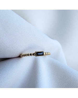 Gold ring black stone 8k test