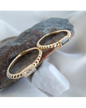 Gold ring black stone 8k test