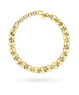 Gold bracelet intertwined ovals 14k test