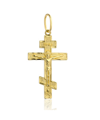 GOLDEN ORTHODOX CROSS 14k test