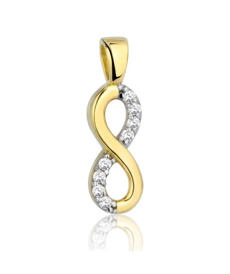 Gold pendant INFINITY 8k test