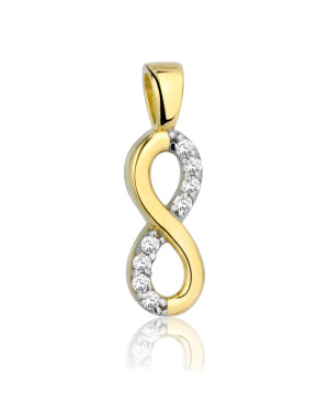 Gold pendant INFINITY 8k test