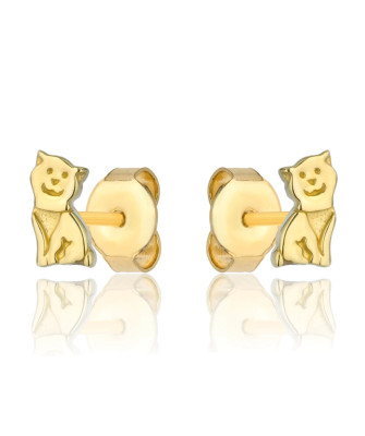 Small gold earrings cats 8k test