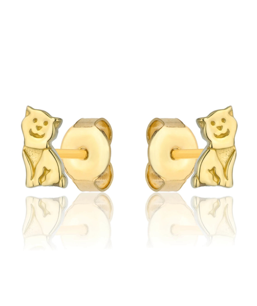 Small gold earrings cats 8k test