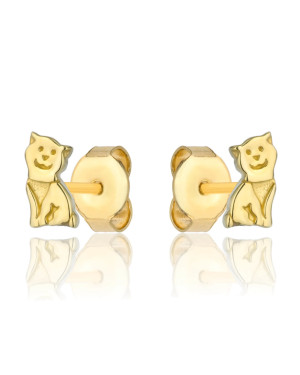 Small gold earrings cats 8k test