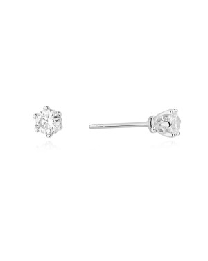 Gold earrings 14k with 0.30ct diamond