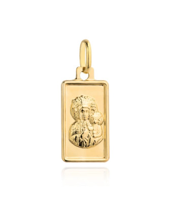 Gold medal Mother of God of Częstochowa in a rectangle