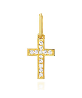 Gold cross zircon stones 8k test