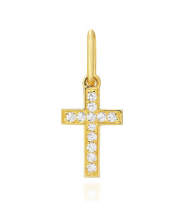 Gold cross zircon stones 8k test