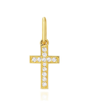 Gold cross zircon stones 8k test