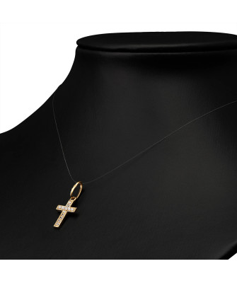 Gold cross zircon stones 8k test