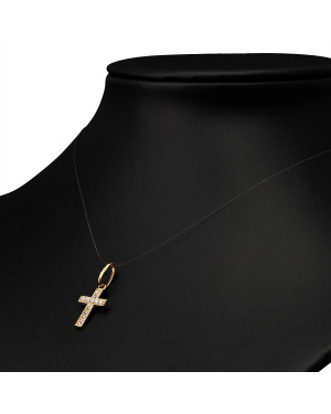 Gold cross zircon stones 8k test