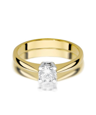 Złoty Pierścionek 14k z diamentem 0,50ct Certyfikat IGI/GIA/HDR
