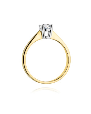 Złoty Pierścionek 14k z diamentem 0,50ct Certyfikat IGI/GIA/HDR