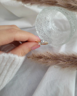 14k Gold Ring with 0.50ct Diamond IGI/GIA/HDR Certificate