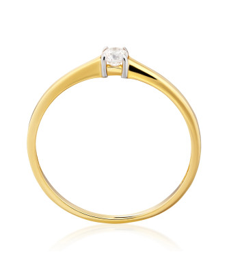 Delicate engagement ring with cubic zirconia 9K