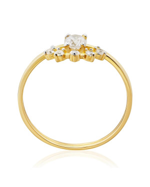 Gold ring 8k with cubic zirconia