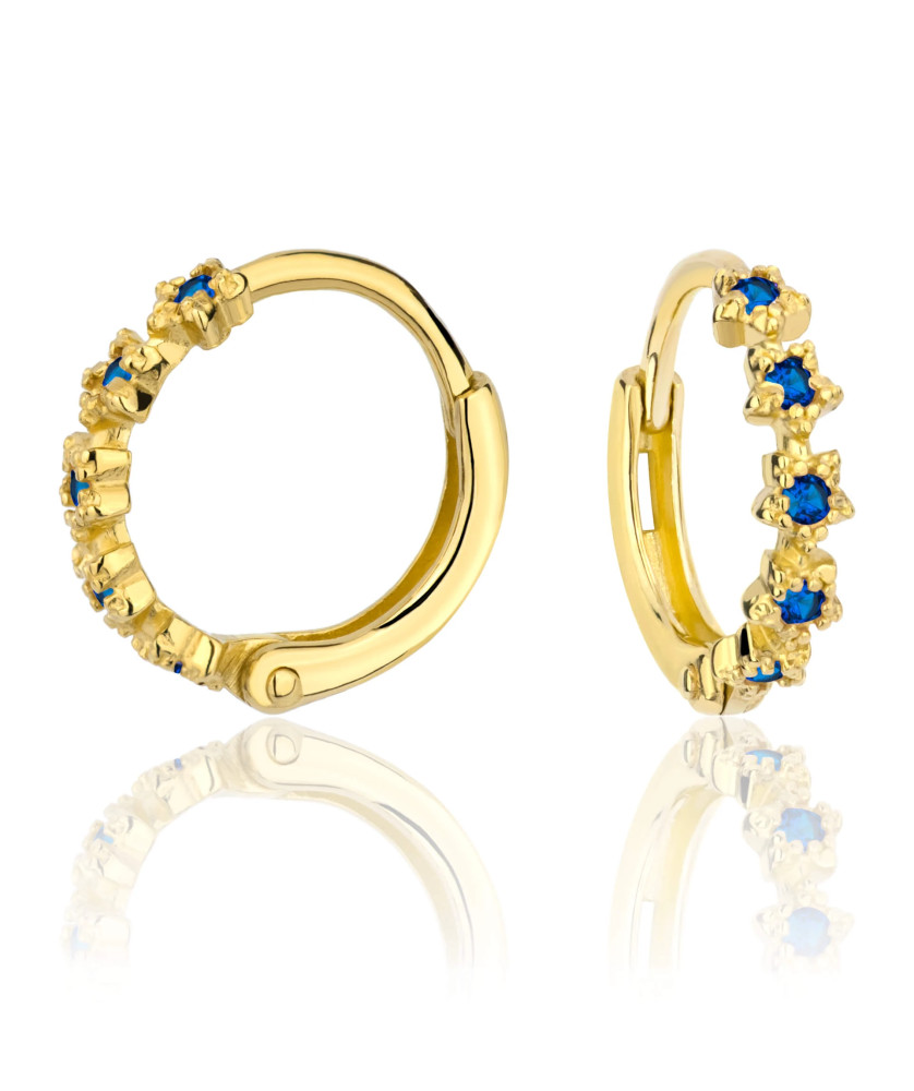 Earrings with cubic zirconia for a girl 8k gold test