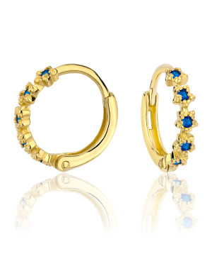Earrings with cubic zirconia for a girl 8k gold test
