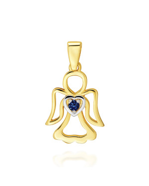 ANGEL Gold pendant sapphire stone