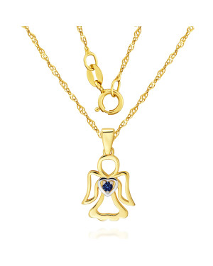 ANGEL Gold pendant sapphire stone
