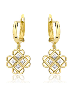 Gold earrings 8k zirconia
